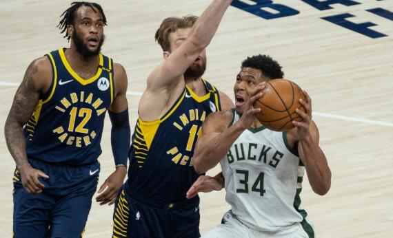 步行者力克青岛队,字母哥带队取胜 步行者力克青岛队,字母哥带队取胜